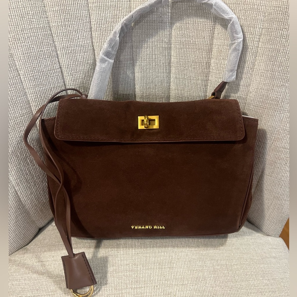 Verano Hill Rich Brown Suede Shoulder Bag BRAND NEW 🔥🔥